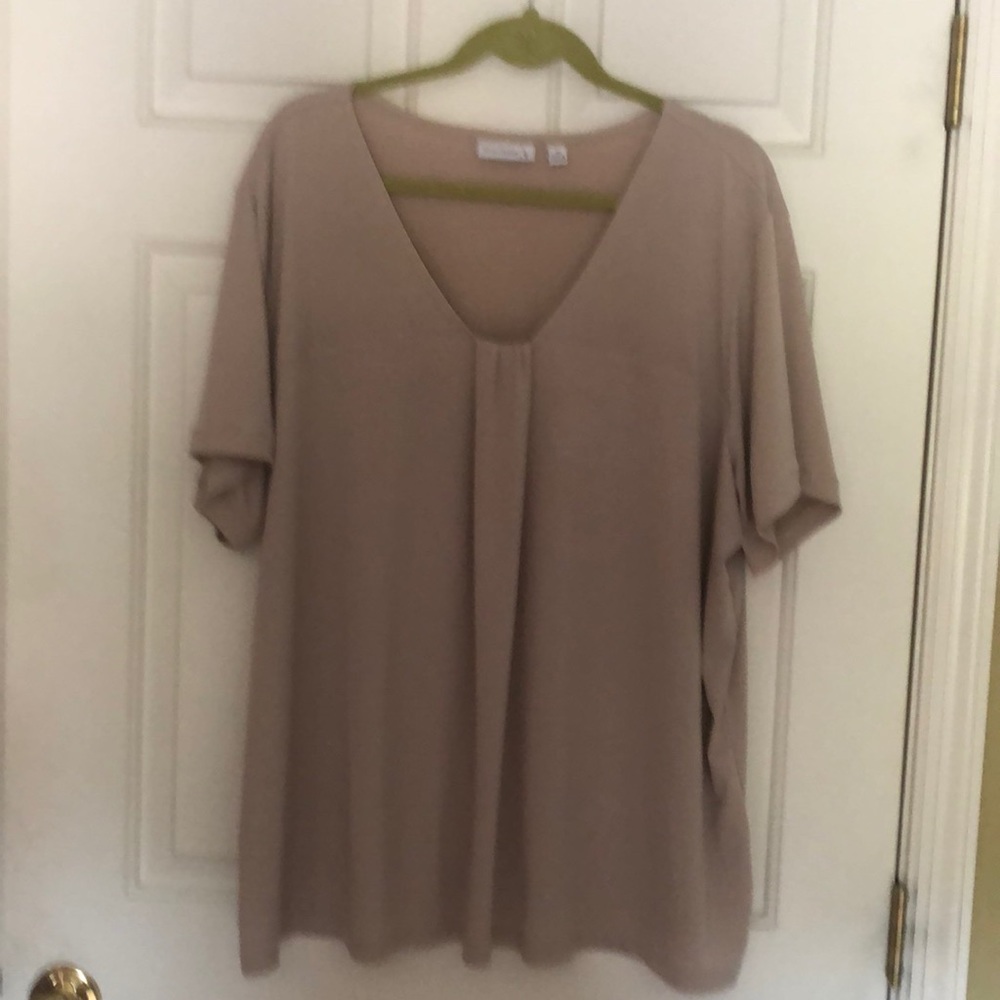Susan Graver Taupe Blouse